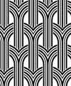 Hendrix Arches Off-White & Onyx WH40030 by Seabrook Designs Wallpaper