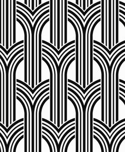 Hendrix Arches Off-White & Onyx by Seabrook Wallpaper