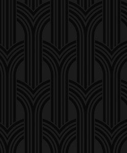 Hendrix Arches Carbon & Metallic Black by Seabrook Wallpaper
