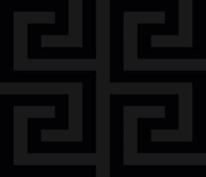 Forte Greek Key Metallic Carbon by Seabrook Wallpaper