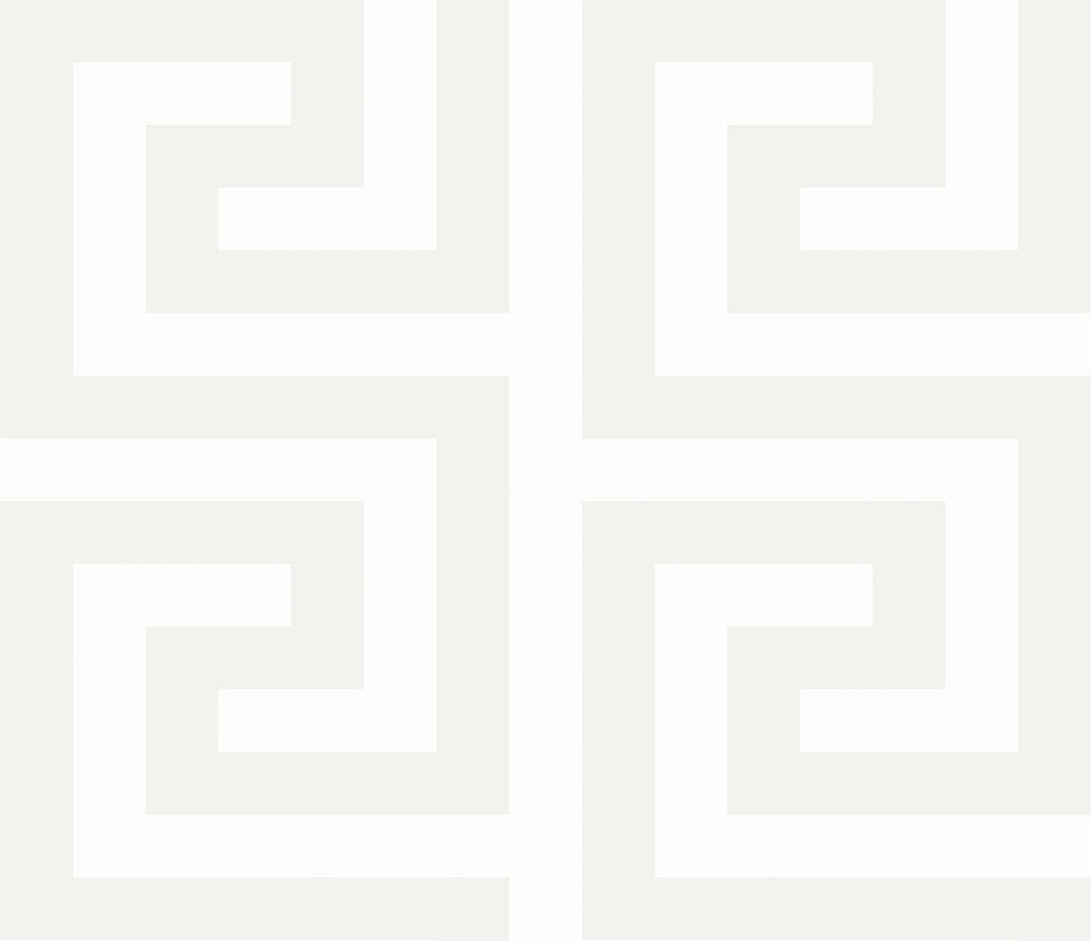 Forte Greek Key Metallic Ivory by Seabrook Wallpaper Piano Netherlands 57.5 18" 20.9" - Fabric Carolina -