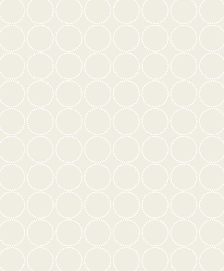 Round Geometric Neutral by Seabrook Wallpaper Piano Netherlands 57.5 5" 20.9" - Fabric Carolina -