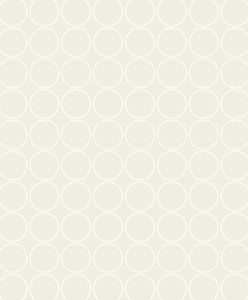 Round Geometric Neutral by Seabrook Wallpaper