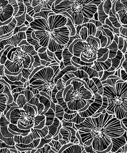 Alejandra Floral Metallic Charcoal & Black by Seabrook Wallpaper