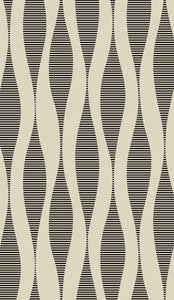 Harmony Ikat Waves Latte & Metallic Black by Seabrook Wallpaper