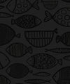 Cadence Fish Metallic Volcanic Black WH41400 by Seabrook Designs Wallpaper