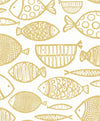 Cadence Fish Honey WH41405 by Seabrook Designs Wallpaper