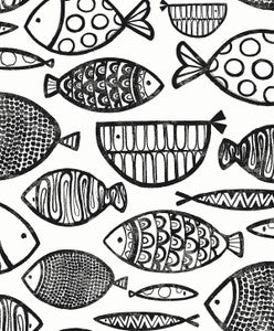 Cadence Fish Contrast by Seabrook Wallpaper