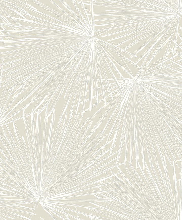 Elvis Palms Metallic Ivory by Seabrook Wallpaper Piano Netherlands 57.5 25.2" 20.9" - Fabric Carolina -