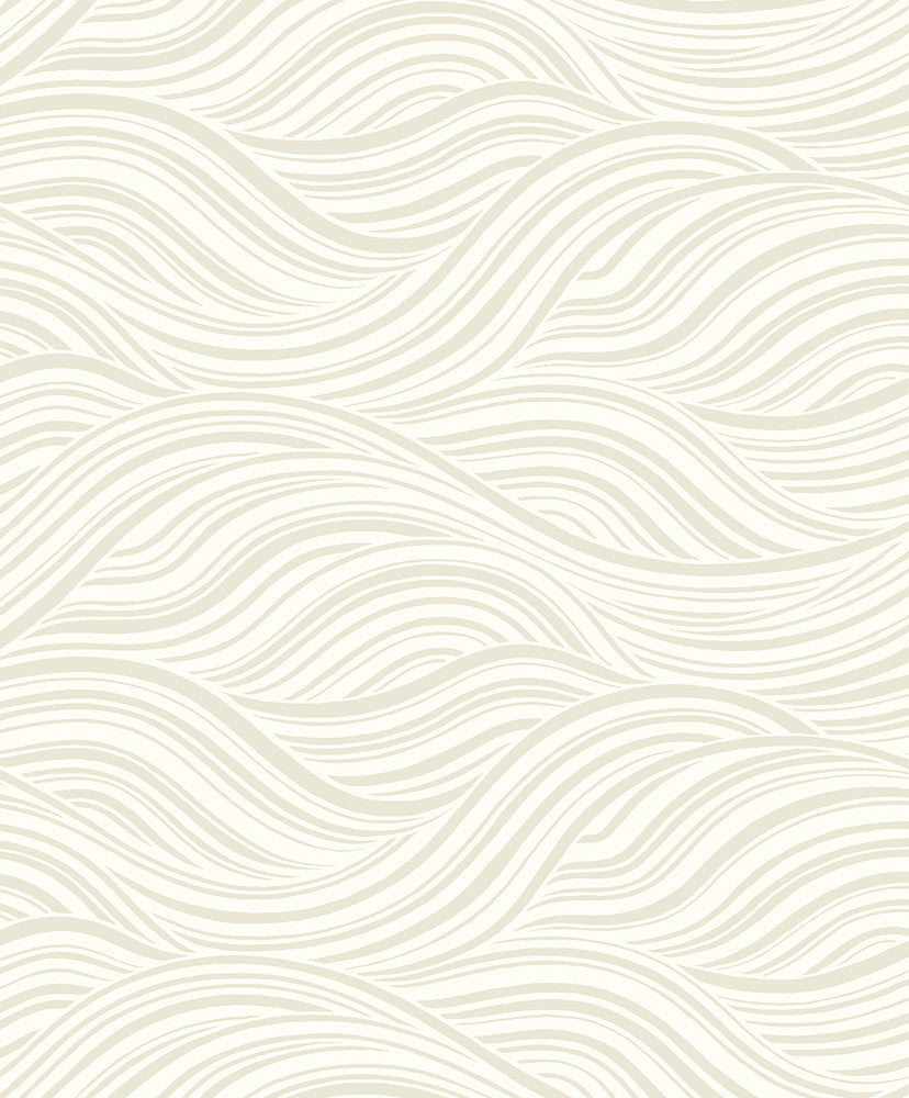 Melody Waves Elderflower by Seabrook Wallpaper Piano Netherlands 57.5 12.6" 20.9" - Fabric Carolina -