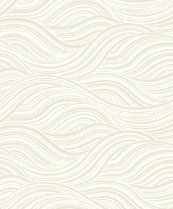 Melody Waves Elderflower by Seabrook Wallpaper