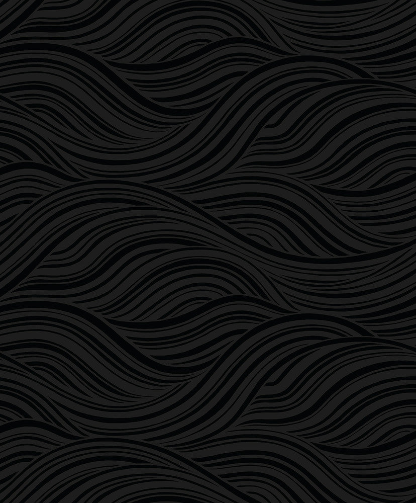 Melody Waves Metallic Inkwell by Seabrook Wallpaper Piano Netherlands 57.5 12.6" 20.9" - Fabric Carolina -