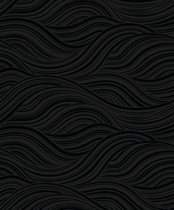 Melody Waves Metallic Inkwell by Seabrook Wallpaper Piano Netherlands 57.5 12.6" 20.9" - Fabric Carolina -