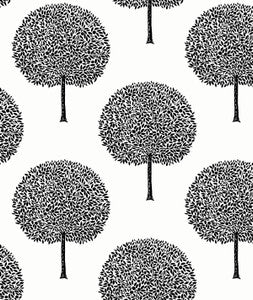 Demi Trees Alabaster & Contrast by Seabrook Wallpaper