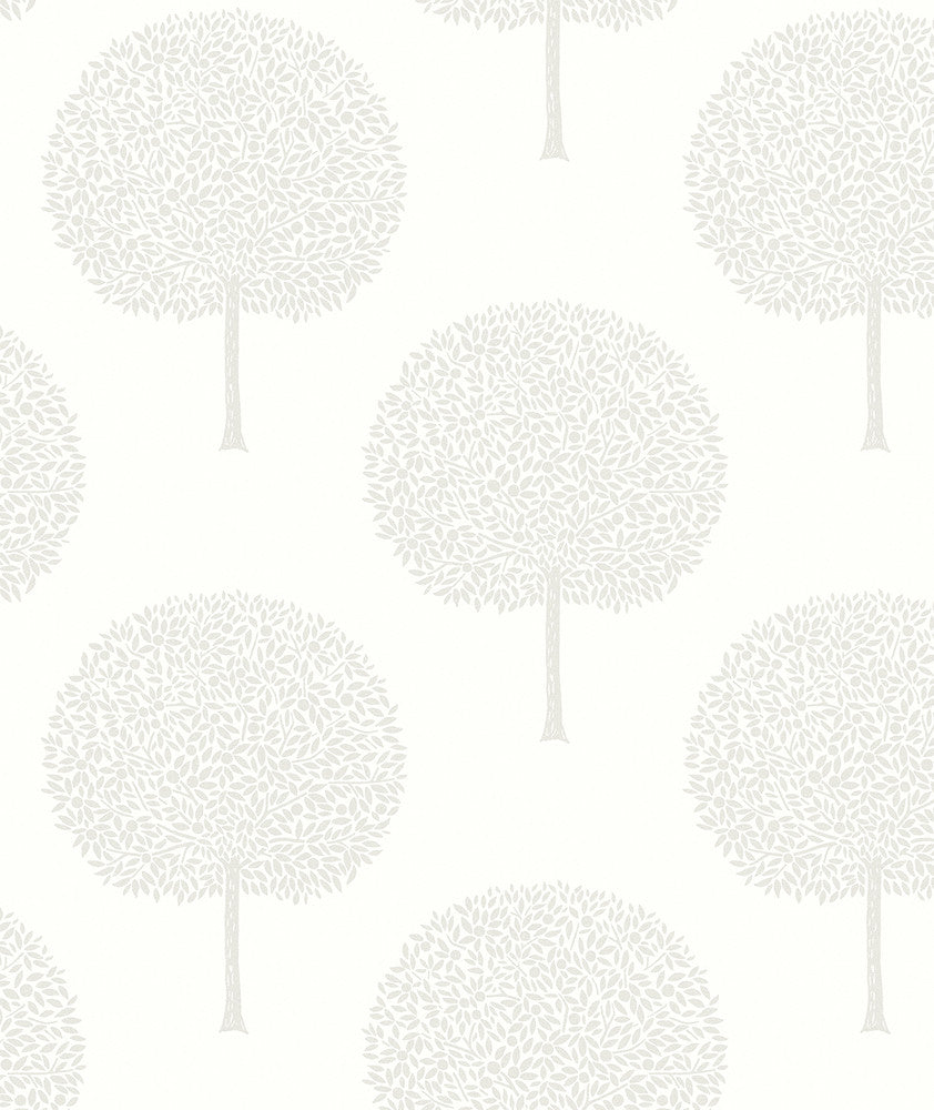Demi Glass Beaded Trees Ivory & Glass Beads by Seabrook Wallpaper Piano Netherlands 57.5 36" 20.9" - Fabric Carolina -