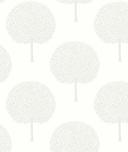Demi Glass Beaded Trees Ivory & Glass Beads by Seabrook Wallpaper