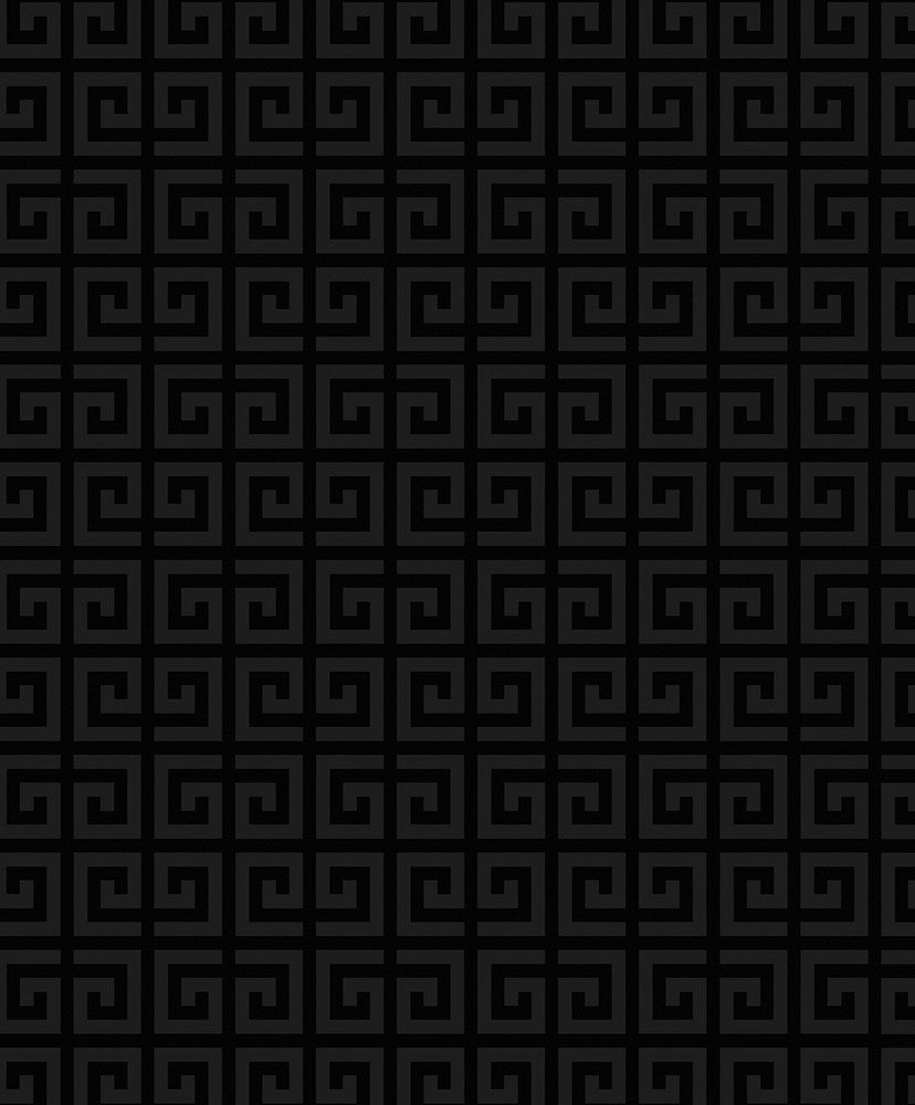 Major Greek Key Metallic Onyx by Seabrook Wallpaper Piano Netherlands 57.5 4.2" 20.9" - Fabric Carolina -