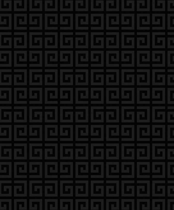 Major Greek Key Metallic Onyx by Seabrook Wallpaper Piano Netherlands 57.5 4.2" 20.9" - Fabric Carolina -