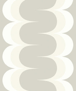 Mandolin Geometric Stripe Paper & Fog by Seabrook Wallpaper
