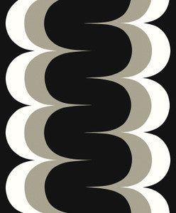 Mandolin Geometric Stripe Onyx & Metallic Stone by Seabrook Wallpaper