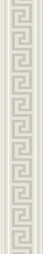 Lyre Greek Key Border Almond & Metallic Champagne by Seabrook Wallpaper Piano Netherlands 5.9 4.3" 4.3" - Fabric Carolina -