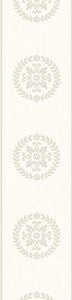Ronan Medallion Border Cream & Metallic Cookie by Seabrook Wallpaper