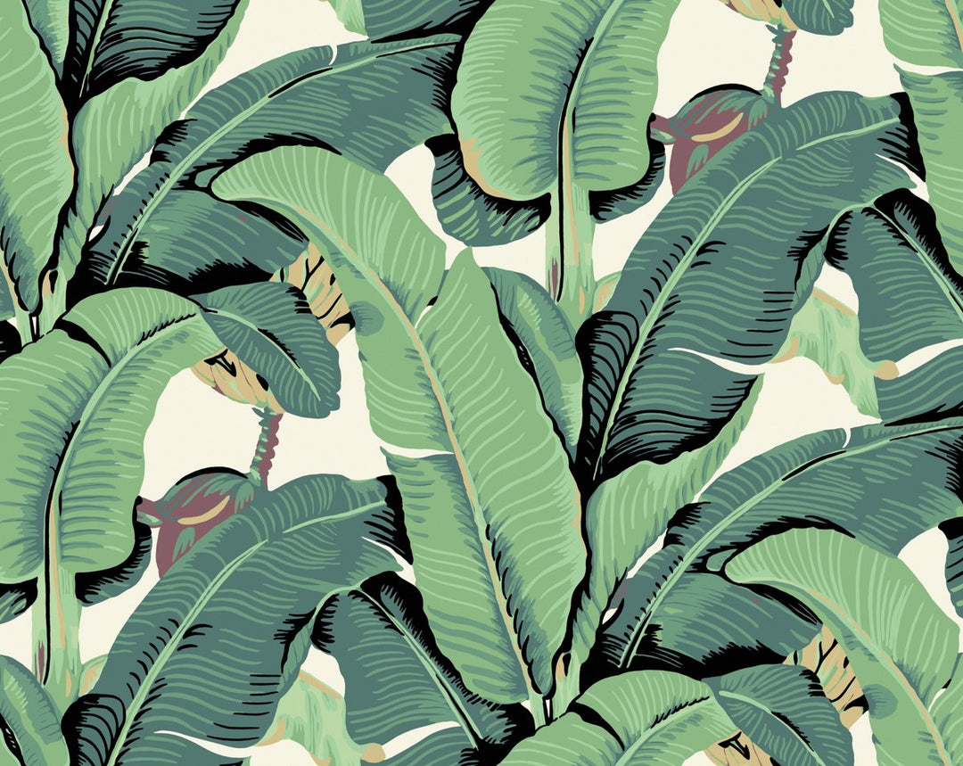 Hinson Palm - Wide Width Green WHN44000D0001 by Hinson Designer Wallpaper