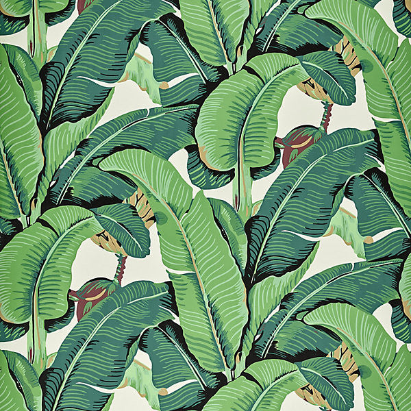 Hinson Palm Green by Hinson Wallcovering Hinson Wallcovering Hinson Palm GreenWallcovering USA </p><p>Repeat: H: 38.5", V: 26.25" 52.5" - Fabric Carolina -