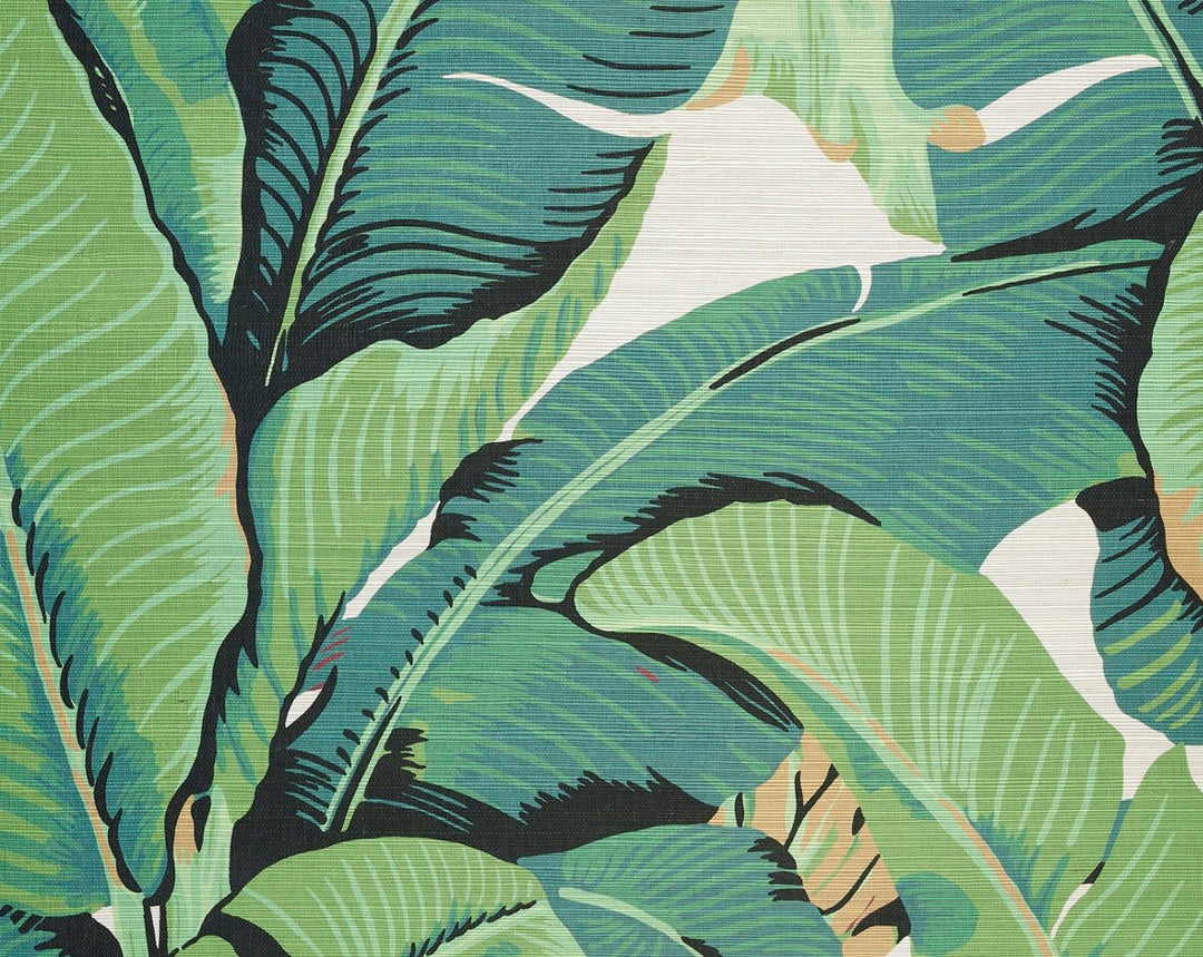 Hinson Palm - Grasscloth Silver Gray WHN44001D0001 by Hinson Designer Wallpaper