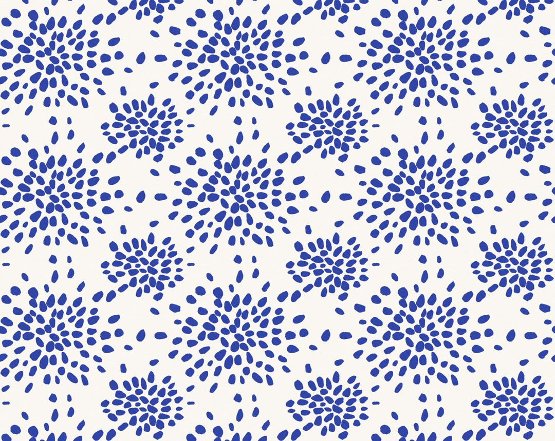 Fireworks Blue On White WHNP1020D0008 by Hinson Designer Wallpaper