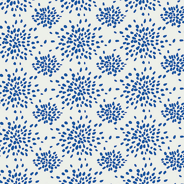 Fireworks Blue On White by Hinson Wallcovering Hinson Wallcovering Fireworks Blue On WhiteWallcovering USA </p><p>Repeat: H: 9", V: 6.75" 27" - Fabric Carolina -