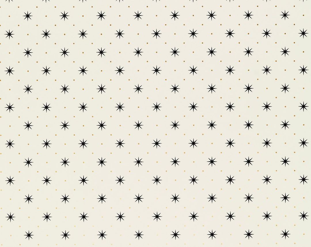 Trixie Black & Gold On White WHNP1003D000E by Hinson Designer Wallpaper