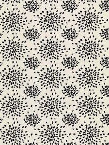 Scalamandre Wallpaper Fireworks Black On Off-White