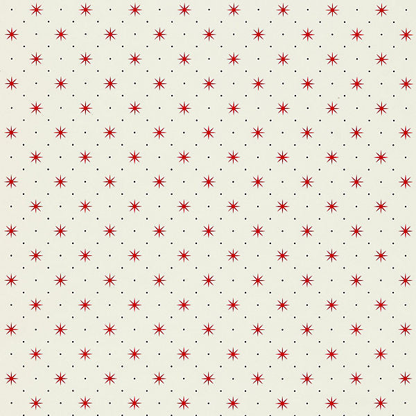 Trixie/Red & Black On White Whn000Rp1003 by Hinson Wallpaper 100% PAPER USA Horizontal: 3" and Vertical: 3" 27" - Fabric Carolina -