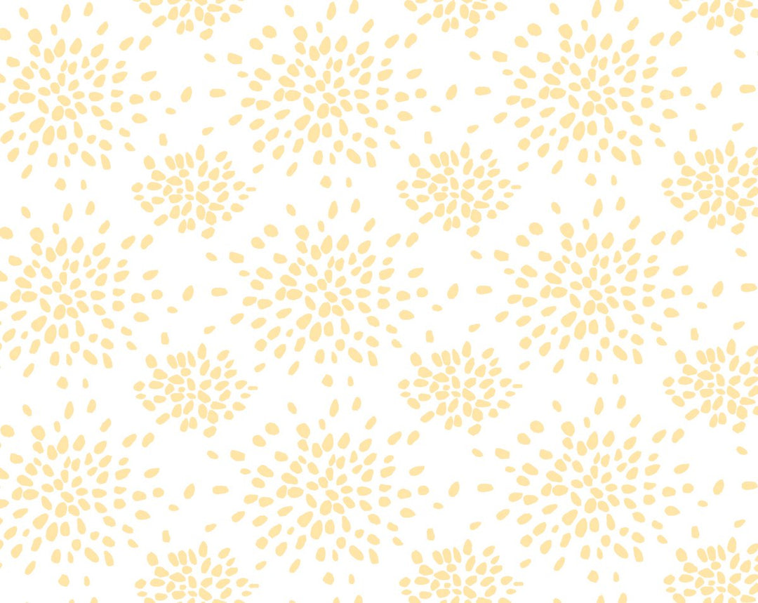 Fireworks Yellow On White WHNP1020000Y by Hinson Designer Wallpaper