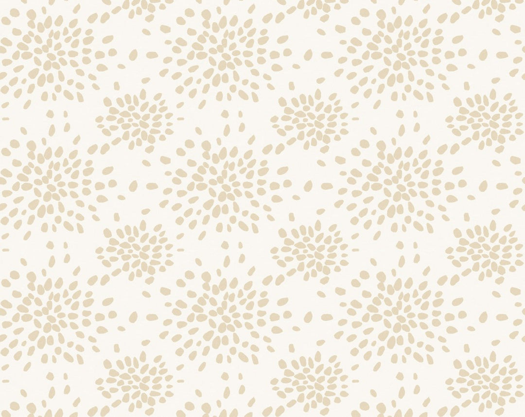 Fireworks Beige On White WHNP1020D0010 by Hinson Designer Wallpaper