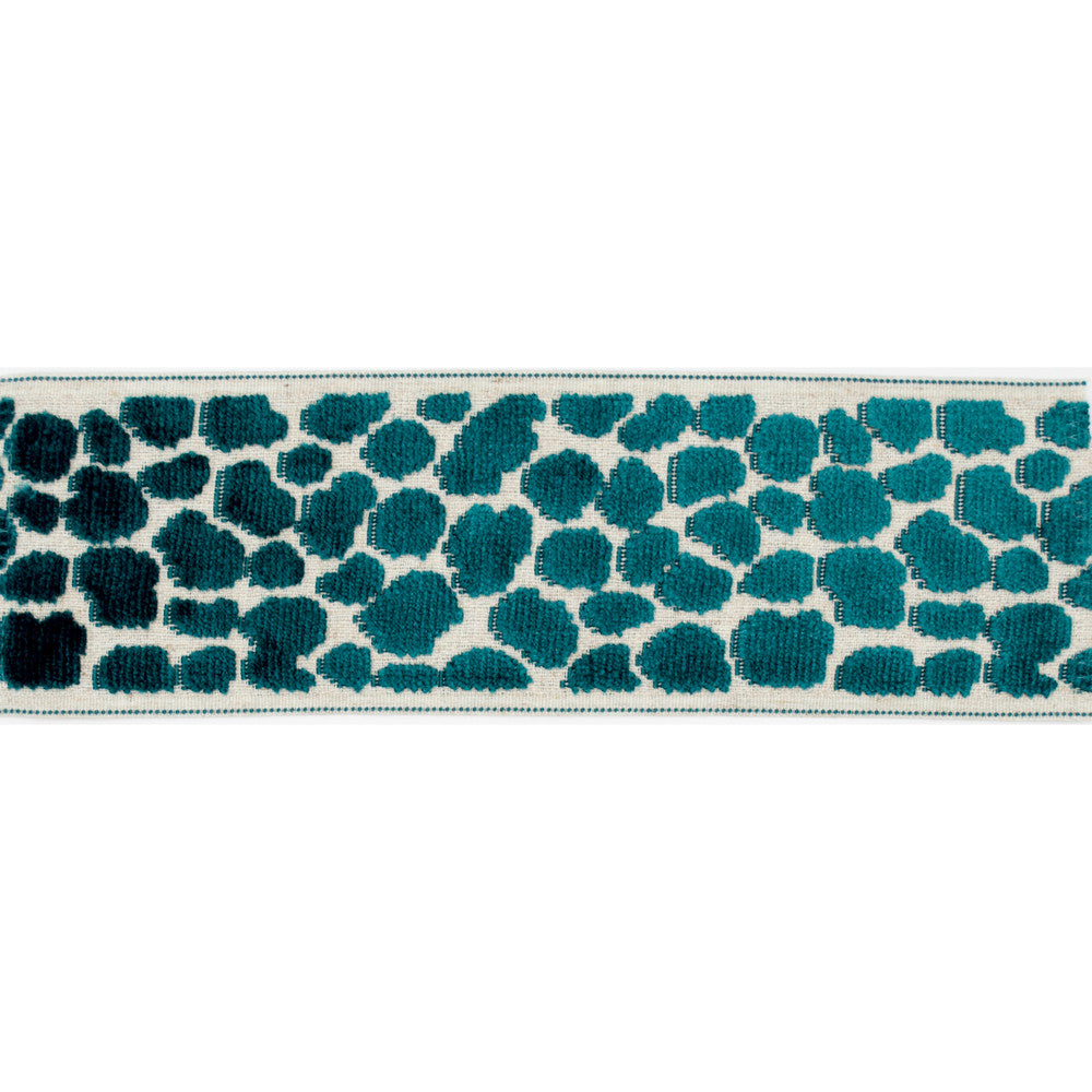 Wilder Tape Aqua by Magnolia Trim - 58% Rayon, 31% Poly, 11% Linen China Horizontal: and Vertical: 3.5 - Fabric Carolina -