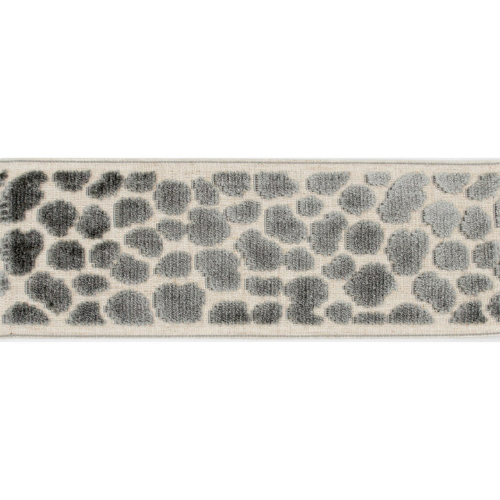 Wilder Tape Gray by Magnolia Trim - 58% Rayon, 31% Poly, 11% Linen China Horizontal: and Vertical: 3.5 - Fabric Carolina -