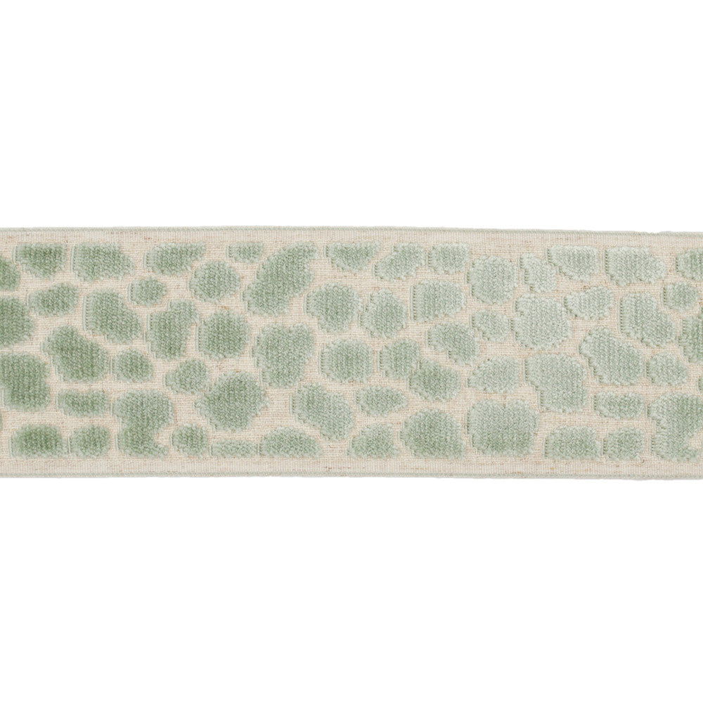 Wilder Tape Sea Green by Magnolia Trim - 58% Rayon, 31% Poly, 11% Linen China Horizontal: and Vertical: 3.5 - Fabric Carolina -