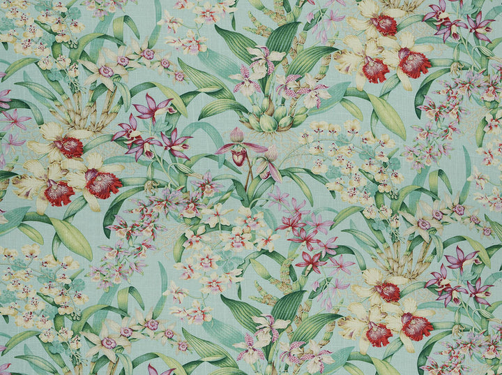Wild Orchid Silversage 224 by Covington Fabric our website for purchase 55% Linen/45% Viscose Korea 12000 Horizontal: 27" and Vertical: 24.5" 55" - Fabric Carolina -