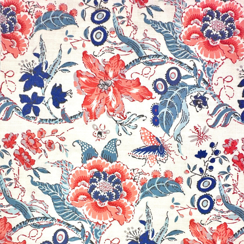 Wild Flower White by Europatex Fabric Wild Flower 85% Polyester, 15% Linen 55.00 inches - Fabric Carolina -