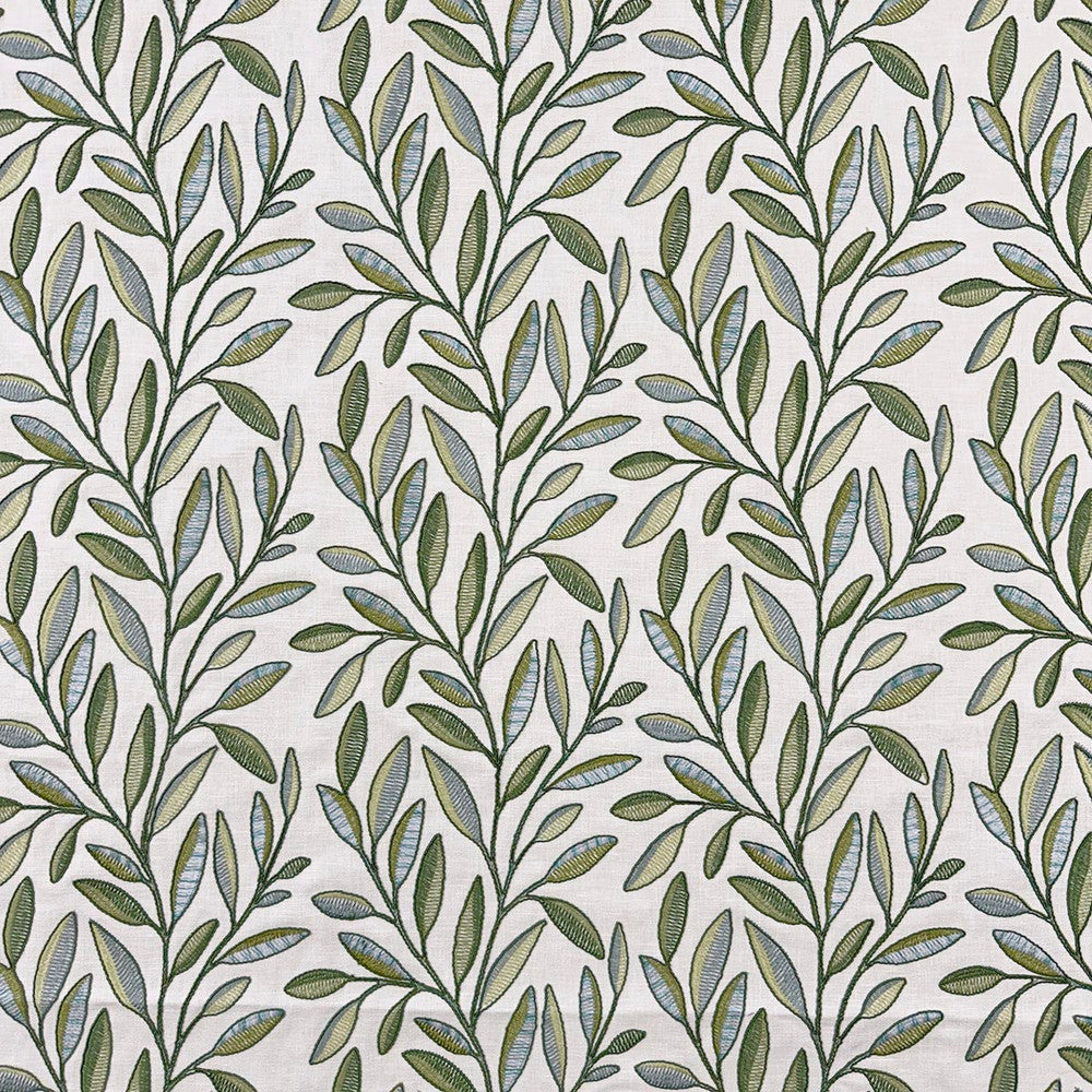 Willow Greenleaf by Magnolia Fabric - 52% Cot, 48% Poly, Emb: 60% Vis, 28% Cot, 12% Poly India 51000 Horizontal: 17.25 and Vertical: 9.5 54 - Fabric Carolina -