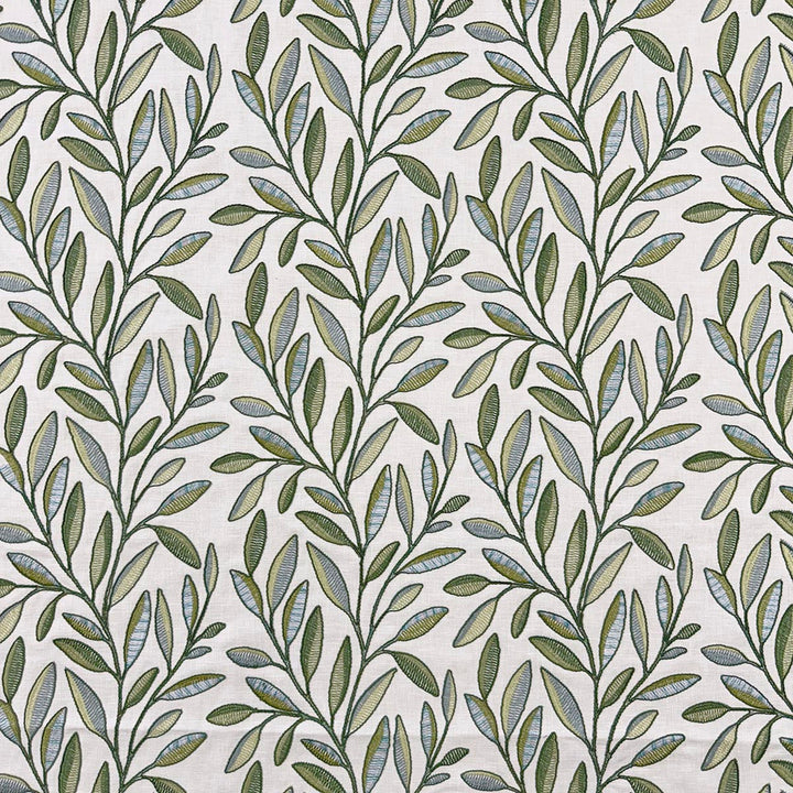 Willow Greenleaf by Magnolia Fabric - 52% Cot, 48% Poly, Emb: 60% Vis, 28% Cot, 12% Poly India 51000 Horizontal: 17.25 and Vertical: 9.5 54 - Fabric Carolina -