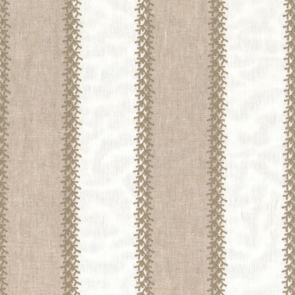 Winifred 2 Grey by Aoc Fabric THE ART OF COLOR HERITAGE II 90%LIN 10%POL %PEMB INDIA Horizontal: 4.375 and Vertical: 0.375 52 in - Fabric Carolina -