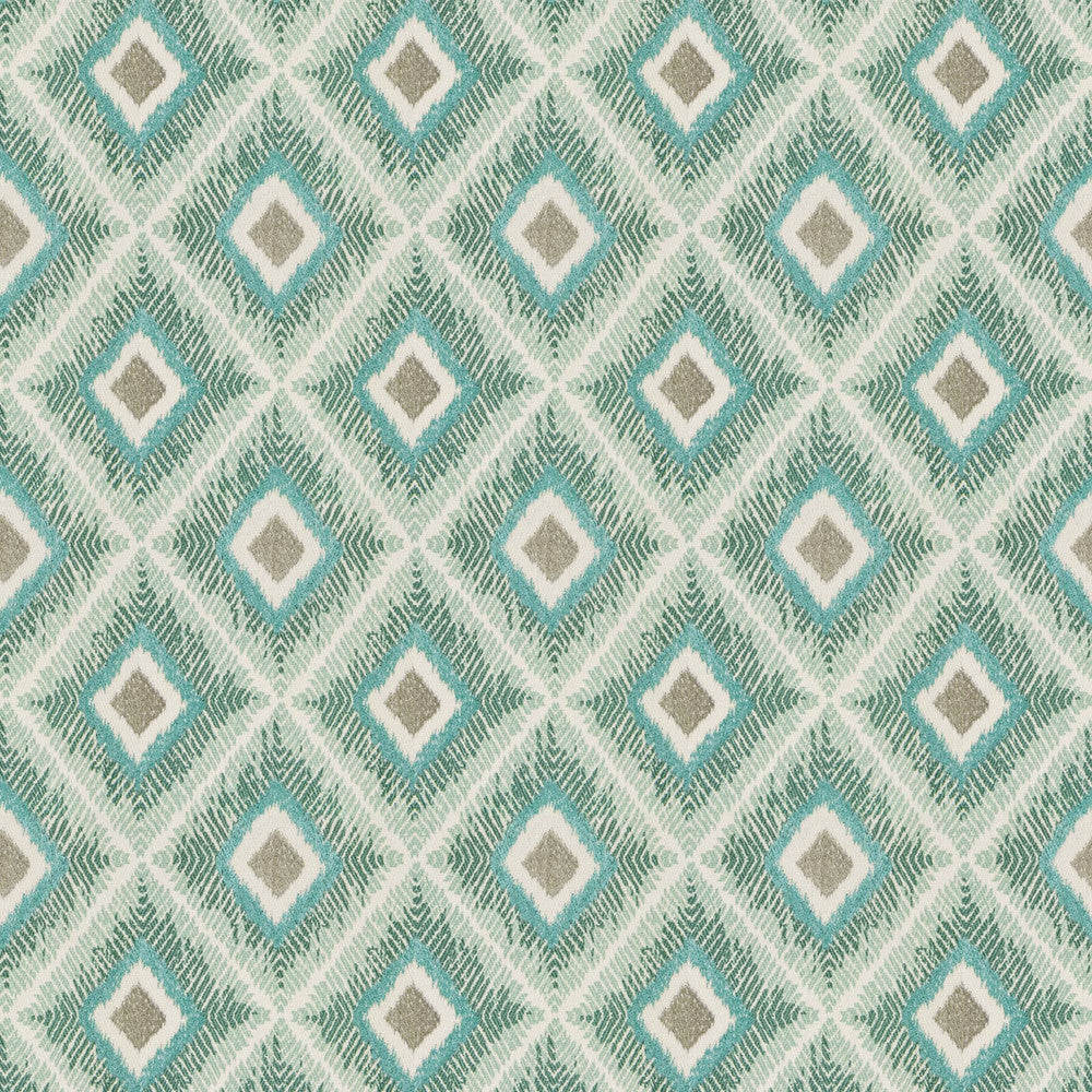 Wireless 4 Turquoise by Stout Fabric Rainbow Library Seaspray/Icecicle 100% Cotton Viscose Embroidery INDIA WYZENBEEK 30 000 DOUBLE RUB WEAR TEST (HEAVY DUTY) Horizontal: 6.75 and Vertical: 7.75 51 in - Fabric Carolina -