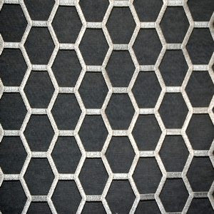 Wish Charcoal A609 by Norbar Fabric ALLURE 100% POLYESTER TURKEY 2"V - 3 5/8"H 110 - Fabric Carolina -
