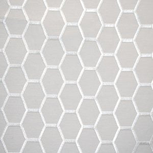 Wish White A601-15000 by Norbar Fabric ALLURE 100% POLYESTER TURKEY 2"V - 3 5/8"H 110 - Fabric Carolina -