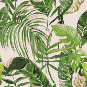 Grover Light Pink Palmera Wallpaper by ohpopsi