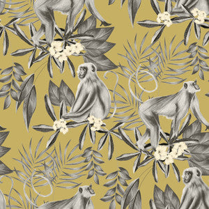 Morris Mustard Tropical Jungle Wallpaper by ohpopsi