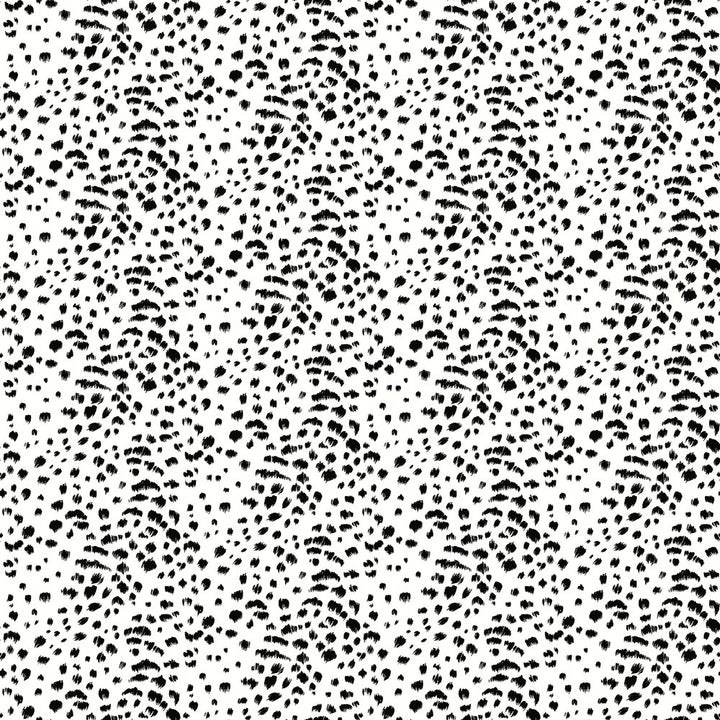 Ula White Cheetah Spot Wallpaper by ohpopsi Wild Covers about 54.2 square feet 19.7-in by 33-ft long roll Unpasted 19.7 - Fabric Carolina -